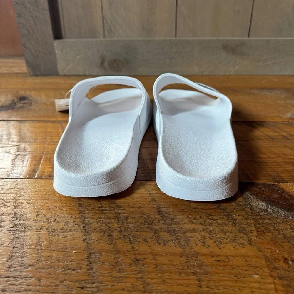 Adidas Adilette Lite men’s slide sandals Size 13 White and black New with tag